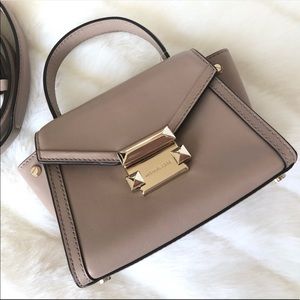 Michael Kors nude leather satchel